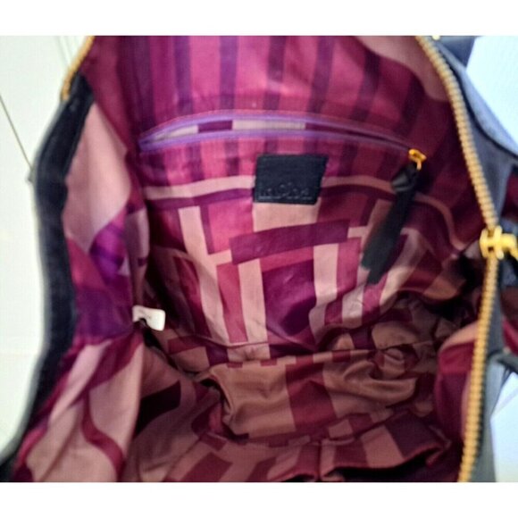 Kooba Shoulder Strap Black Pebbled Leather Everette Handbag 16"x14" - Picture 10 of 16